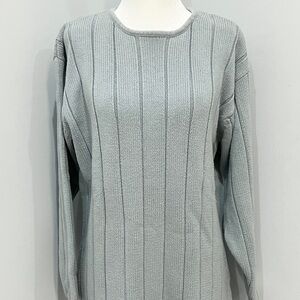 Eddie Bauer Light Blue Ribbed Knit Sweater